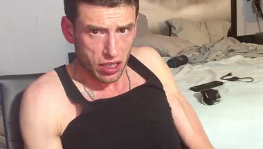 Solo Jerk with Black Beater on, Heavy Bust