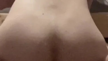 Hude Dildo Riding- 9 Inch Dick Tears Twinks Ass. Horny Moaning, Masked and with Tight Asshole