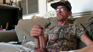 Masturbating