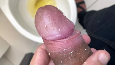Quickie Cuming in the Work Bathroom