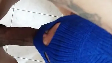 The Colombian Macho Masturbates While Twink Sucks His Fat Cock