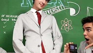 Jake Preston, Joey Mills And Damian Night In College Class Turns Into A Dick-measuring Contest And Then A Hot Group Sex
