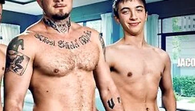 Jacob King, Crush Stepdaddy & River In Wild Asg 3-way Action