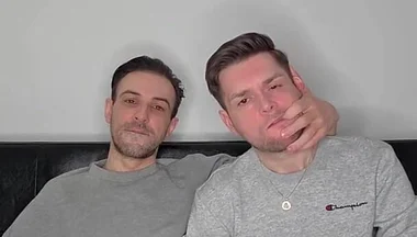 Hung Uncut Brotosh Lads Side by Side Masturbation