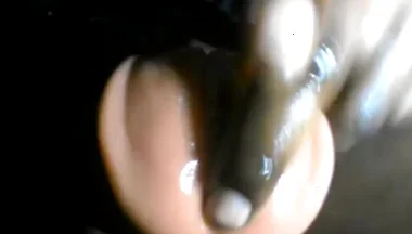 Teasing Playing with My Fake Pussy Double Side Doll