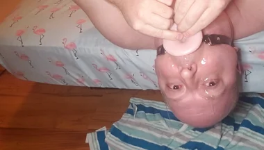 Deepthroat 7 Inch King Cock Dildo Whit Mouth Gag Ring