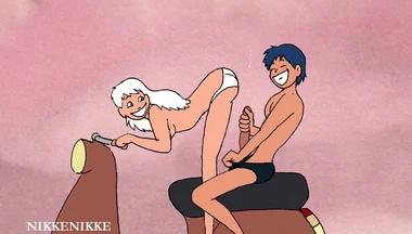 Young Arab Student and a Beautiful Blonde: Hot Fuck on the Scooter.