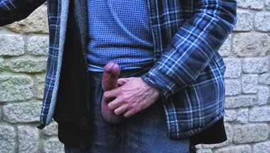 Big Uncut Cock Wanking and Cumming for the Neighbours Again - Rockardglans