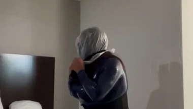 Latex Sissy Tries Breathplay for the First Time