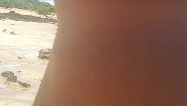 Ladysilva Walking Naked on the Beach and Masturbating His Cock Until He Cums