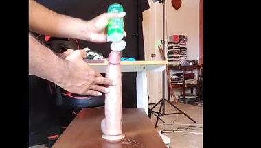 Giant Dildoes Fucking Hairy Holed Football Playing Stripper