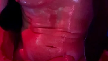 Muscle Bro Jerks Cock Oiled up