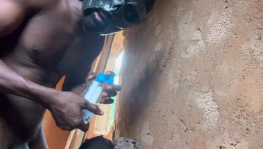 Warrior Leave the Battlefield & Get to Uncompleted Building & Made Special Masturbator & Cumshot