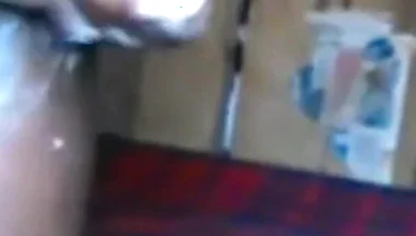 Wanking Covered in Body Creaming