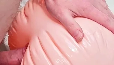Frustrated Solo Man Fucks Fake Pussy