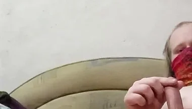 Fat Sissy Milking His Small Cock