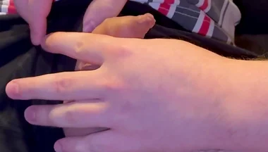 A Friend Takes My Little Uncut Cock Out of His Pants and Plays with It
