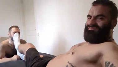 Bearded Master's Extreme Domination on Hairy Gorilla. Spit, Bondage, Rimming, Anal Training, Hummiliation.