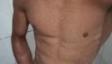 Brazilian Brunette 16cm Thick in the Shower - Hairy Hard Cock Taking a Hot Shower