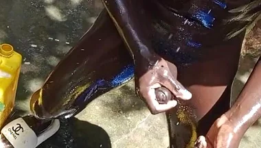 Real Outdoor Shower Dick Massage