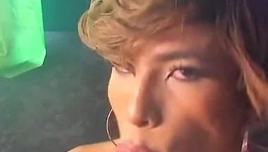 Femboy Gigi Prince Looks in the Mirror and Bounces Dildo in His Mouth and Ends up in His Throat