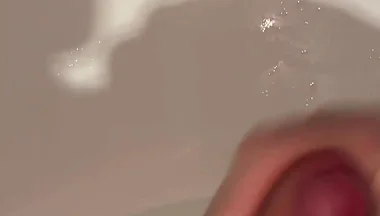 Accidental Golden Shower on My Hand While Pissing in Sink & Cumshots