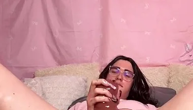 Femboy Big Cum While Using Dildo and Fucking Fleshlight