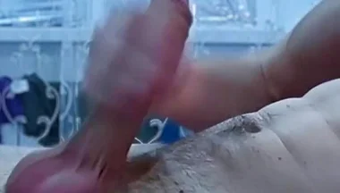 A Pleasure for the Eyes, a Guy with a Beautiful Body Brings His Big Cock to Orgasm and Cums