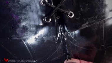 Rikki Gas Mask Session Latex Suit, Sex Machine, Drooling & Full Restraint