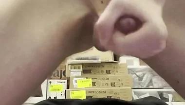 Amateur Twink Cumming Hard and Fucking Himself with a Huge 21cm Dildo