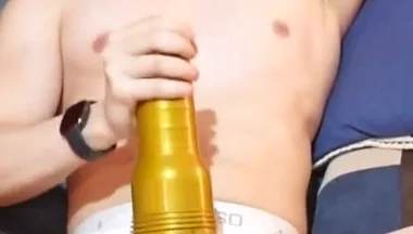 Fucking My Pink Fleshlight on My Bed!