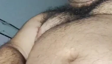 Fat Man Eating and Burping