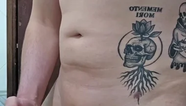 Chubby Showing off Naked Fell on the Net
