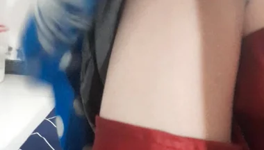 Wearing Mini Satin Skirt Inside Shorts