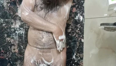 Indian Desi Man Sex and Show Shower Shoe and Masturbation