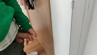 Masturb His Huge and Juicy Cock in Front of the Mirror