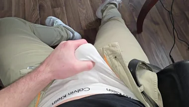 POV College Pump! Muscular Stepdaddy Hardens Thick Cock & Jerks - Follow on X Phantomgentx