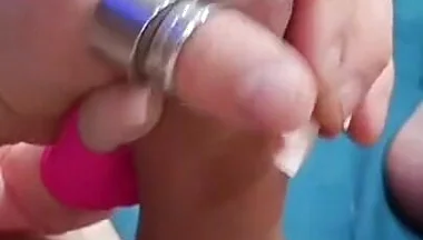 Handjob with French Manicure Fetish