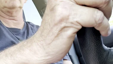 Stepdaddy Jerks in While Driving