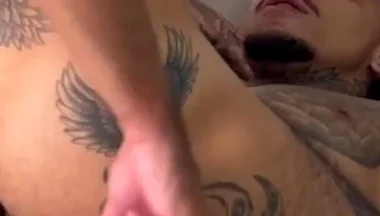 Tatted Latin Thug Fucks Twink Bareback