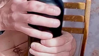 The Guy Fucks All His Toys and Cums Inside, a Lot of Pleasure and Sperm with Moans
