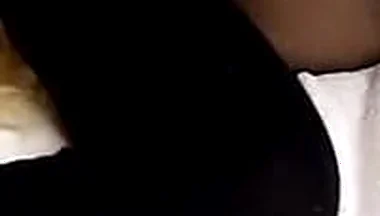 Fucking My Stepsister in Black Stockings! Cumming Inside Her with a Condom!