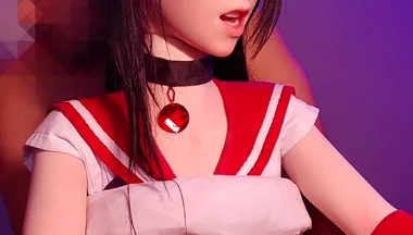 Tifa in Sailor Mars Cosplay Rough Doggy Filled with Creampies & Undercam 🥰