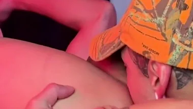 What a Delicious Open Pussy Bidder Caressing My Curved Cock