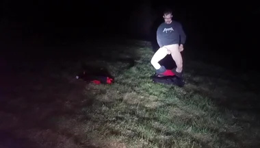 I Strip and Jerk off Outside at Night