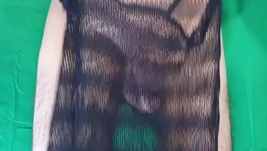 Black Fishnet Dress to Nude