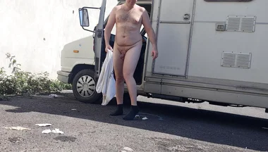 All Naked in Street