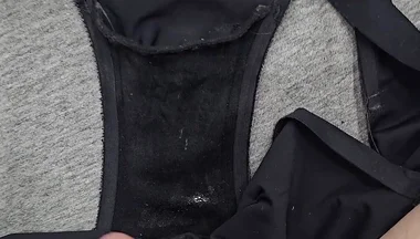 I took 3 pairs of my sis little panties and then wanked and cum inside the gusset of each one!