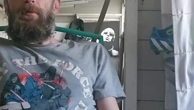 Smoking Fetish Masturbation at the Allotment