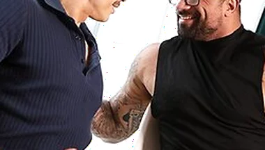 Horny Hunks Suck Each Others Cock & Enjoy Anal Fuck While Girlfriends Are Out - Ethan Chase And Alex Duca